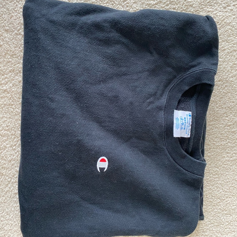 Champion Black Crewneck